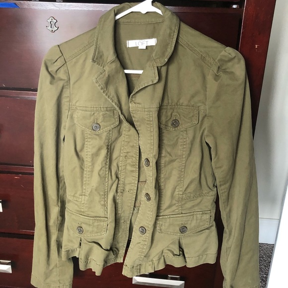 LOFT Jackets & Blazers - LOFT | Olive Green Military Style Jacket